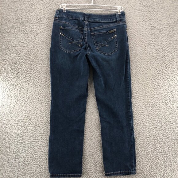 Chicos Jeans Womens 0.5 US 6 So Slimming Blue Medium Wash Denim Stretch Skinny* - Picture 3 of 13